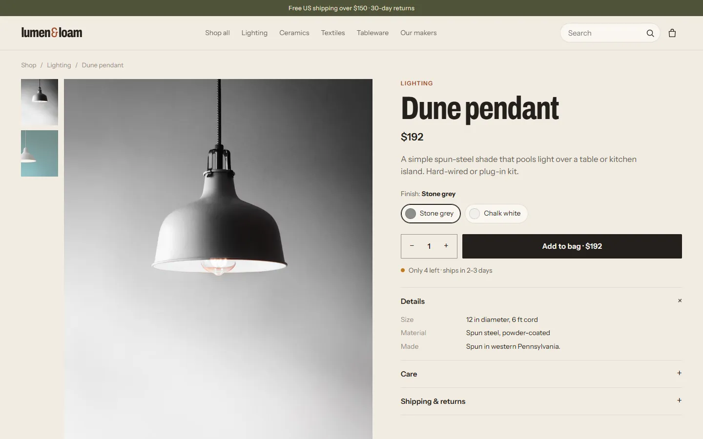 Product page